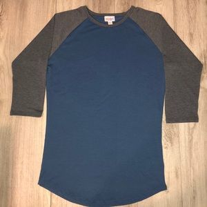 Lularoe Softball 3/4 sleeve t-shirt